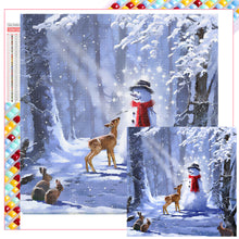 Load image into Gallery viewer, Diamond Painting - Full Square - Deer And Snowman (40*40CM)