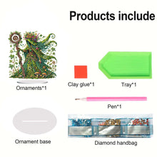 Load image into Gallery viewer, Acrylic Special Shape Forest Girl Desktop Diamond Art Kits for Home Office Decor