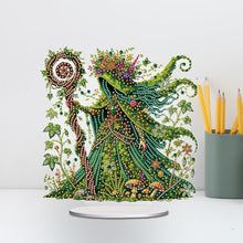 Load image into Gallery viewer, Acrylic Special Shape Forest Girl Desktop Diamond Art Kits for Home Office Decor
