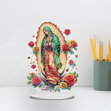 Load image into Gallery viewer, Acrylic Special Shape Forest Girl Desktop Diamond Art Kits for Home Office Decor