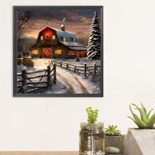 Load image into Gallery viewer, Diamond Painting - Full Round - House In Snow (30*30CM)