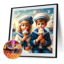 Load image into Gallery viewer, Diamond Painting - Full Round - Navy Child (30*30CM)