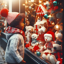 Load image into Gallery viewer, Diamond Painting - Full Round - Christmas Window Child (30*30CM)