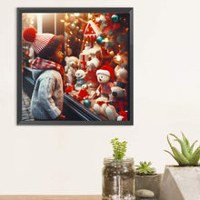 Load image into Gallery viewer, Diamond Painting - Full Round - Christmas Window Child (30*30CM)