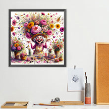Load image into Gallery viewer, Diamond Painting - Full Round - Happy People And Flowers (40*40CM)
