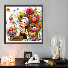 Load image into Gallery viewer, Diamond Painting - Full Round - Happy People And Flowers (40*40CM)