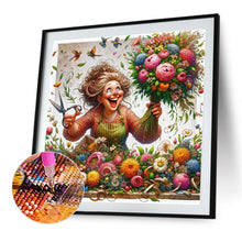 Load image into Gallery viewer, Diamond Painting - Full Round - Happy People And Flowers (40*40CM)