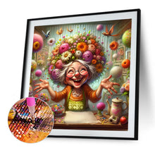Load image into Gallery viewer, Diamond Painting - Full Round - Happy People And Flowers (40*40CM)