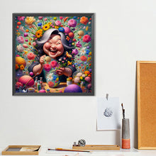 Load image into Gallery viewer, Diamond Painting - Full Round - Happy People And Flowers (40*40CM)