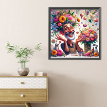 Load image into Gallery viewer, Diamond Painting - Full Round - Happy People And Flowers (40*40CM)