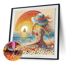 Load image into Gallery viewer, Diamond Painting - Partial Special Shaped - Gorgeous Elegant Lady (30*30CM)