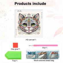 Load image into Gallery viewer, Diamond Painting - Partial Special Shaped - Mandala Cat (30*30CM)