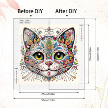 Load image into Gallery viewer, Diamond Painting - Partial Special Shaped - Mandala Cat (30*30CM)