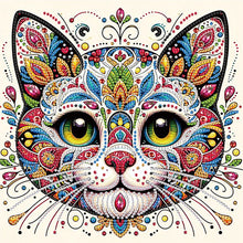 Load image into Gallery viewer, Diamond Painting - Partial Special Shaped - Mandala Cat (30*30CM)