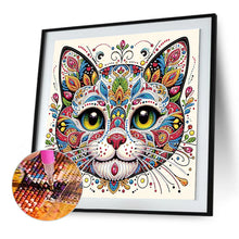 Load image into Gallery viewer, Diamond Painting - Partial Special Shaped - Mandala Cat (30*30CM)