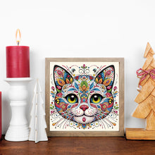 Load image into Gallery viewer, Diamond Painting - Partial Special Shaped - Mandala Cat (30*30CM)