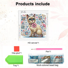 Load image into Gallery viewer, Diamond Painting - Partial Special Shaped - Mandala Cat (30*30CM)