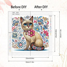 Load image into Gallery viewer, Diamond Painting - Partial Special Shaped - Mandala Cat (30*30CM)