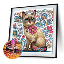 Load image into Gallery viewer, Diamond Painting - Partial Special Shaped - Mandala Cat (30*30CM)