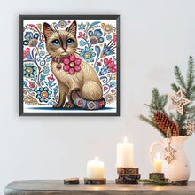 Load image into Gallery viewer, Diamond Painting - Partial Special Shaped - Mandala Cat (30*30CM)