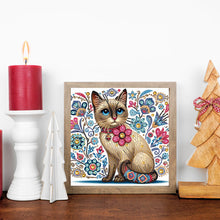 Load image into Gallery viewer, Diamond Painting - Partial Special Shaped - Mandala Cat (30*30CM)