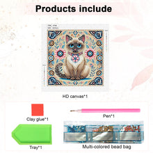 Load image into Gallery viewer, Diamond Painting - Partial Special Shaped - Mandala Cat (30*30CM)