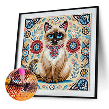 Load image into Gallery viewer, Diamond Painting - Partial Special Shaped - Mandala Cat (30*30CM)