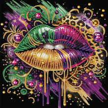 Load image into Gallery viewer, Diamond Painting - Partial Special Shaped - Leopard Lips (30*30CM)