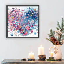 Load image into Gallery viewer, Diamond Painting - Partial Special Shaped - Notes Heart Flower (30*30CM)