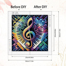 Load image into Gallery viewer, Diamond Painting - Partial Special Shaped - Piano Notes (30*30CM)