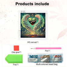 Load image into Gallery viewer, Diamond Painting - Partial Special Shaped - Love Wings Note (30*30CM)