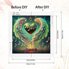 Load image into Gallery viewer, Diamond Painting - Partial Special Shaped - Love Wings Note (30*30CM)
