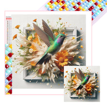 Load image into Gallery viewer, Diamond Painting - Full Square - Hummingbird Escaping From The Frame (40*40CM)