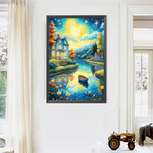 Load image into Gallery viewer, AB Diamond Painting - Full Round - Riverside Town At Night (40*60CM)