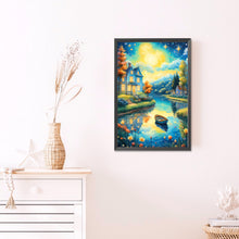 Load image into Gallery viewer, AB Diamond Painting - Full Round - Riverside Town At Night (40*60CM)