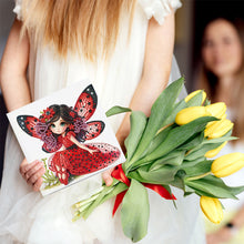 Load image into Gallery viewer, 6Pcs Elf Girl DIY Diamond Painting Card Diamond Drawing Card for Friends