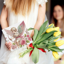 Load image into Gallery viewer, 6Pcs Cupid Angel DIY Diamond Painting Card Diamond Drawing Card for Friends