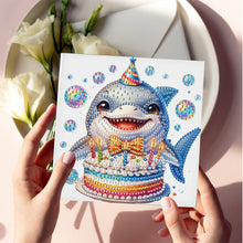 Load image into Gallery viewer, 6Pcs Shark DIY Diamond Painting Card Diamond Drawing Card for Family Friends