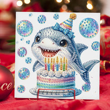 Load image into Gallery viewer, 6Pcs Shark DIY Diamond Painting Card Diamond Drawing Card for Family Friends