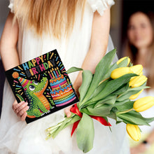 Load image into Gallery viewer, 6Pcs Birthday Cake Animal DIY Diamond Painting Card Diamond Drawing Card