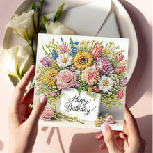 Load image into Gallery viewer, 6Pcs Bouquet DIY Diamond Painting Card Diamond Drawing Card for Friends