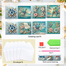 Load image into Gallery viewer, 6Pcs Parrot DIY Diamond Painting Card Diamond Drawing Card for Family Friends