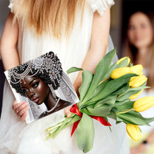 Load image into Gallery viewer, 6Pcs Black Woman DIY Diamond Painting Card Diamond Drawing Card for Adults