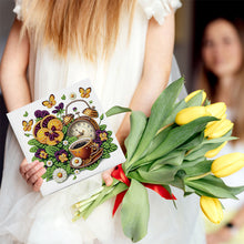 Load image into Gallery viewer, 6Pcs Coffee Afternoon Tea DIY Diamond Painting Card Diamond Drawing Card