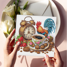 Load image into Gallery viewer, 6Pcs Coffee Afternoon Tea DIY Diamond Painting Card Diamond Drawing Card