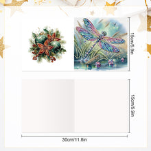 Load image into Gallery viewer, 6Pcs Dragonfly DIY Diamond Painting Card Diamond Drawing Card for Friends