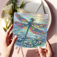 Load image into Gallery viewer, 6Pcs Dragonfly DIY Diamond Painting Card Diamond Drawing Card for Friends