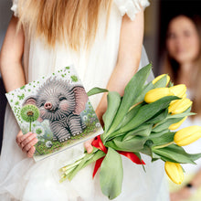 Load image into Gallery viewer, 6Pcs Baby Elephant DIY Diamond Painting Card Diamond Drawing Card for Friends