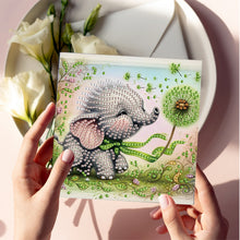 Load image into Gallery viewer, 6Pcs Baby Elephant DIY Diamond Painting Card Diamond Drawing Card for Friends