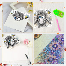 Load image into Gallery viewer, 6Pcs Funny Donkey DIY Diamond Painting Card Diamond Drawing Card for Friends